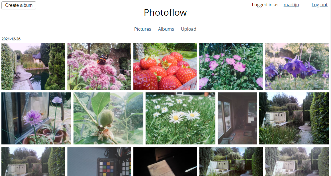 Photoflow main screen